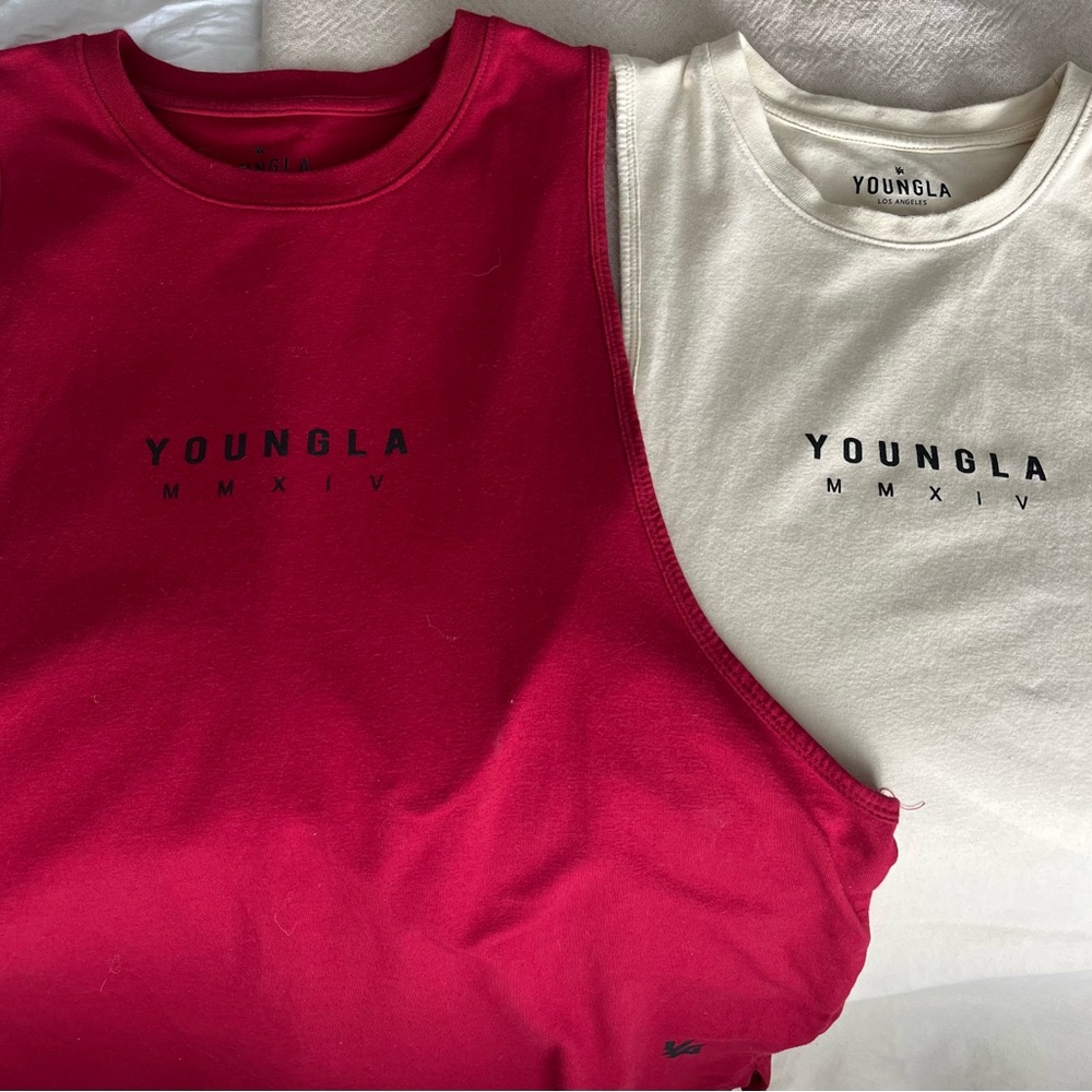 Two YoungLA Mens workout tanks. Both size medium in brand new condition!